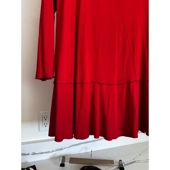 Comfy USA Women’s Tunic-Length Blouse Zipper Red Size Small - Picture 9 of 9